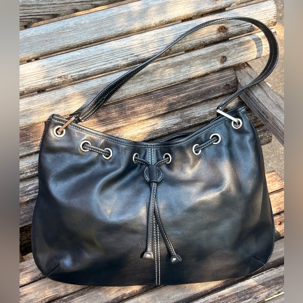 Black Leather Shoulder Bag